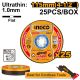 INGCO ULTRA-THIN METAL CUTTING DISC SET -115MM (25PCS)