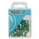 PARROT PUSH PINS CARDED PACK 30 GREEN