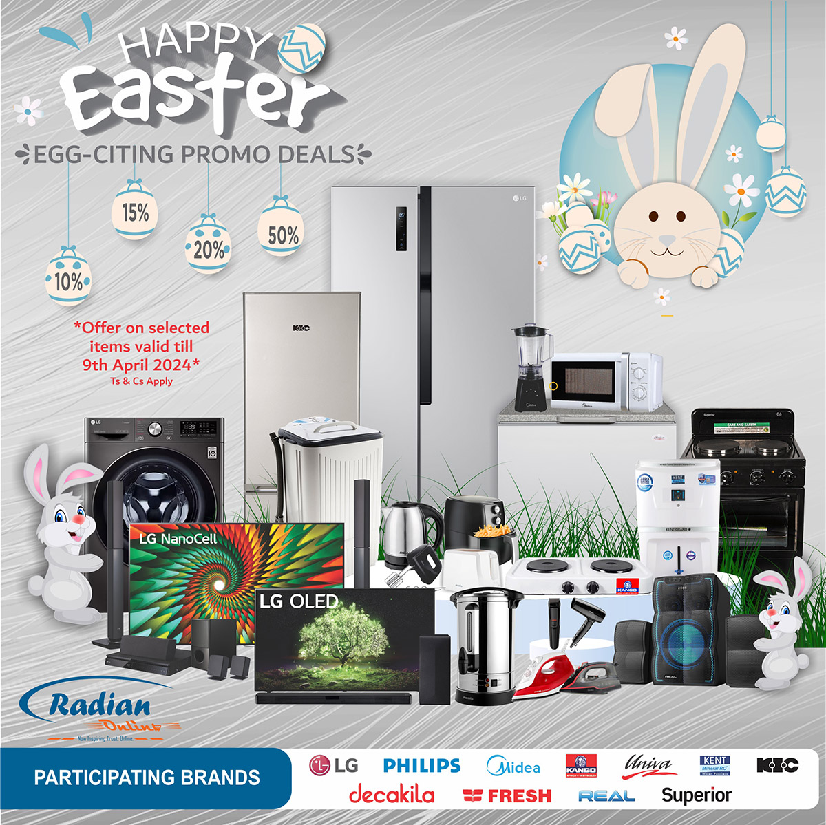 Shop from our Easter Promo, valid up to the 9th of April