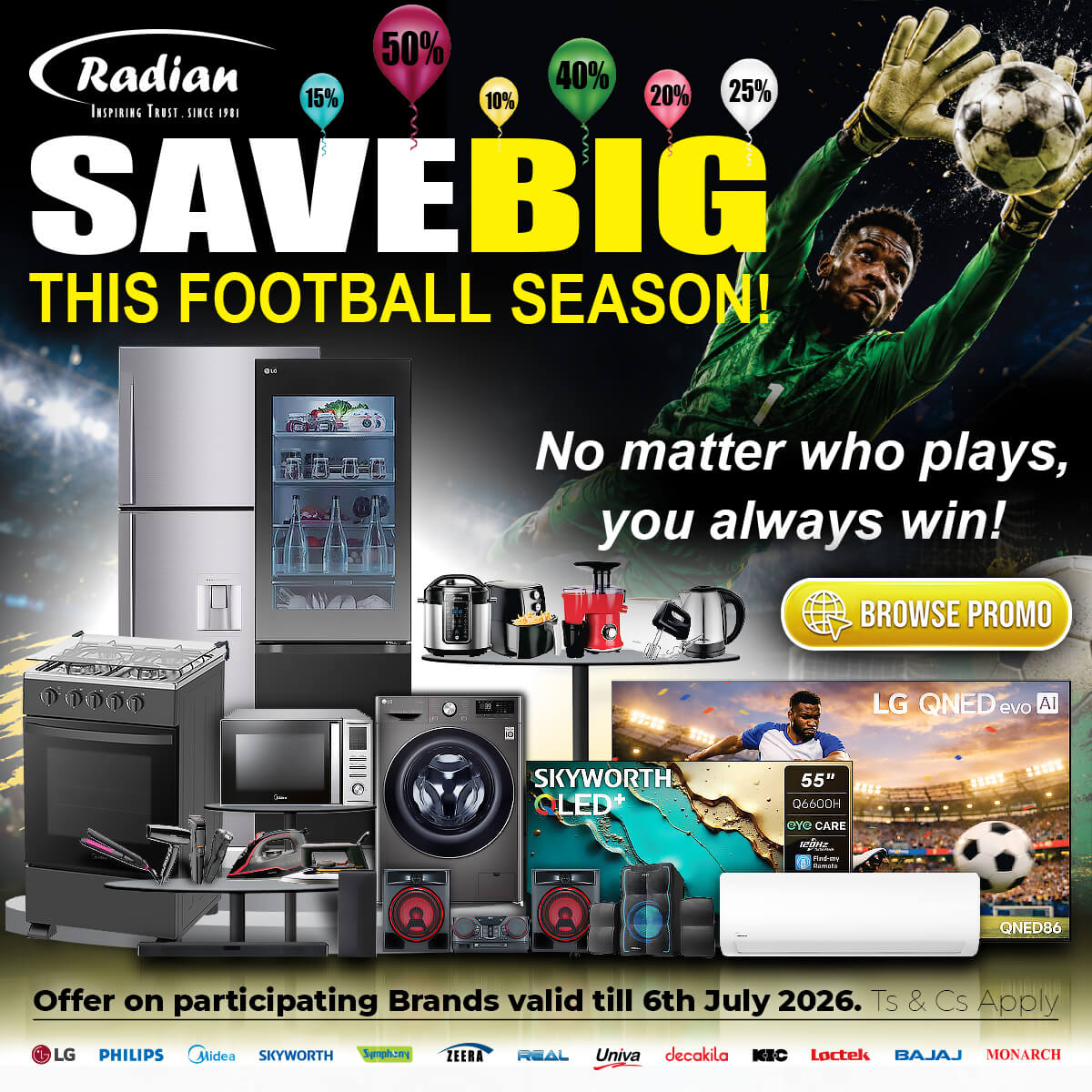 Shop Radian Stores Online's Kick-off sale and save on deals as big as 50% off